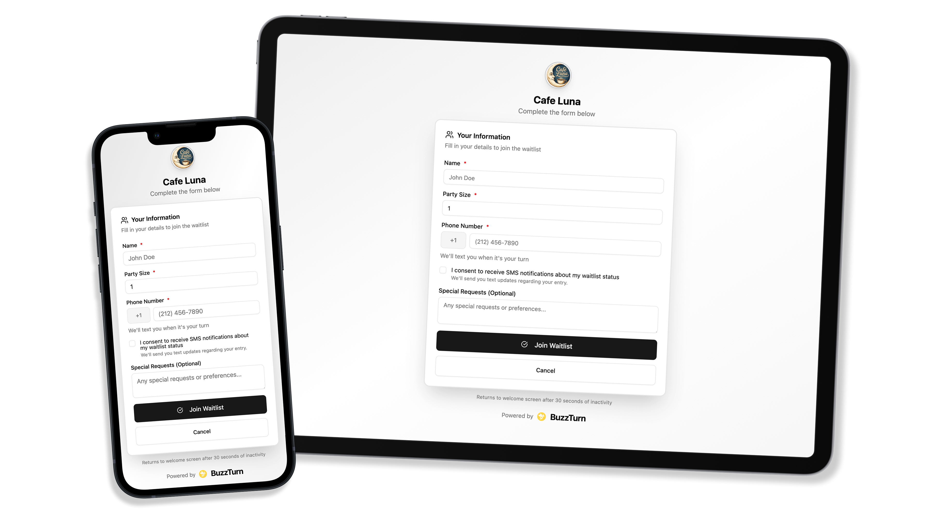 Self Check-in - BuzzTurn